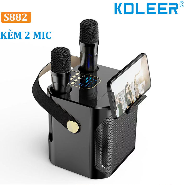 Loa karaoke Koleer S882 kèm 2 micro không dây