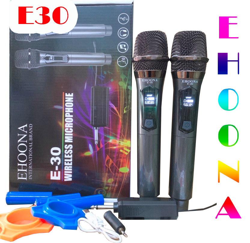 Micro đa năng EHOONA E30 Bộ 2 Mic không dây chính hãng