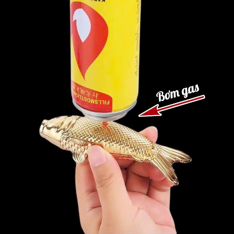 Bật lửa hình cá chép gas lửa khò