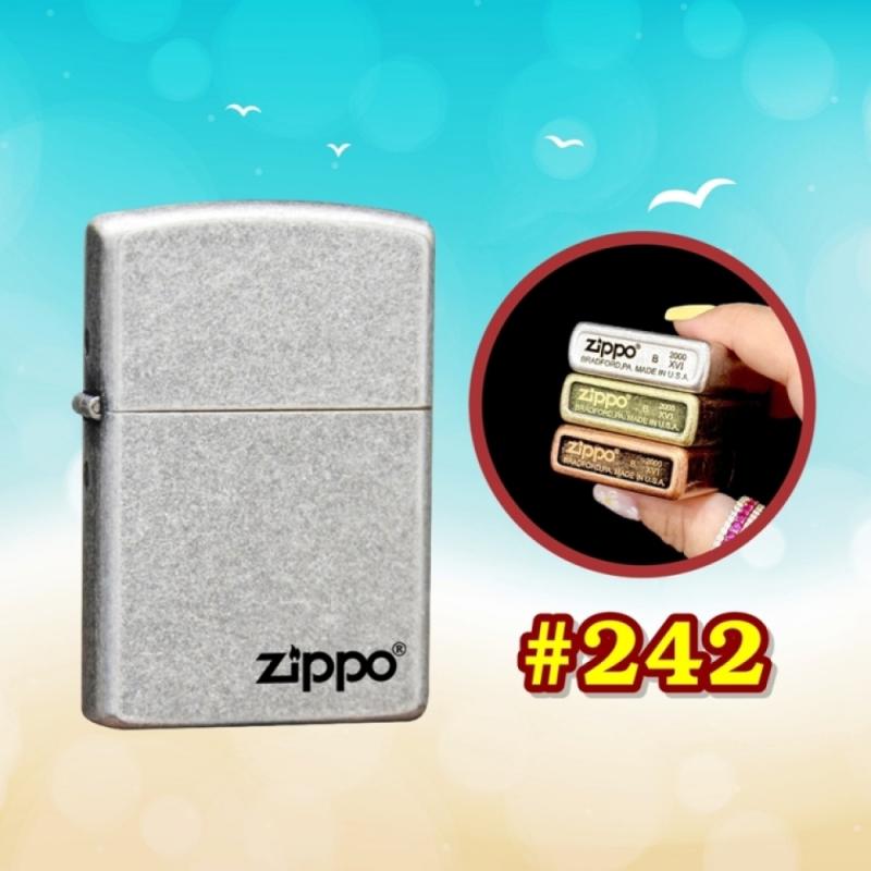 Bật lửa Zippo màu bạc trơn xài xăng giả cổ