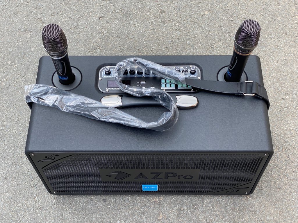 Loa karaoke AZPro AZ-328 bass đôi kèm 2 micro