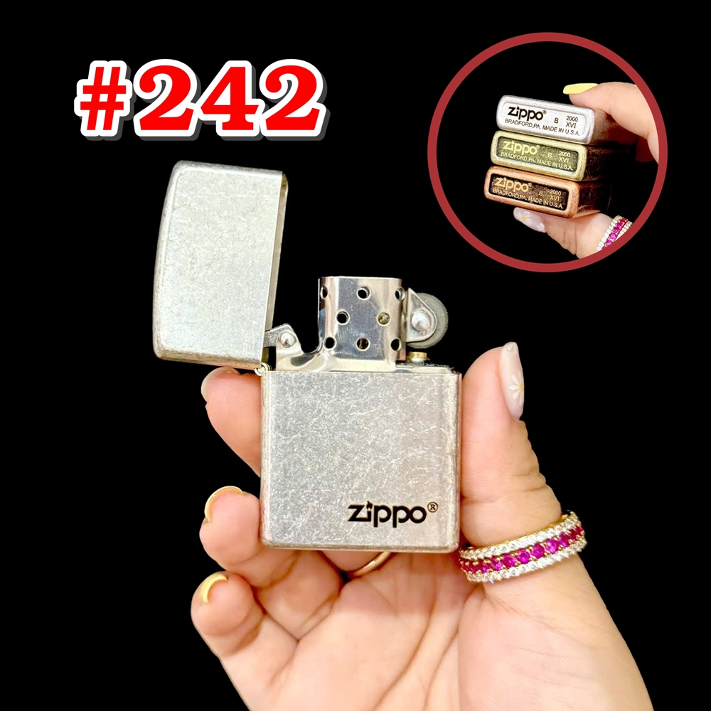 Bật lửa Zippo màu đồng trơn giả cổ dùng xăng