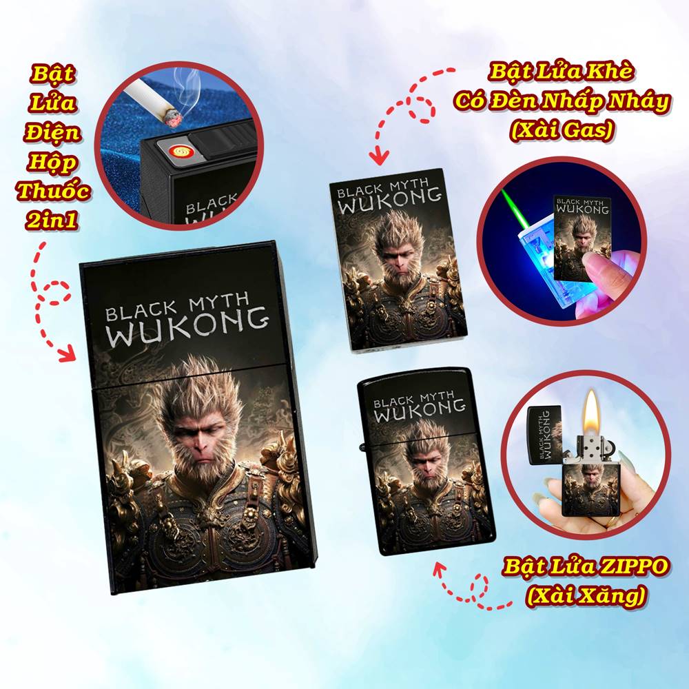 Bật lửa Zippo hình wukong xài xăng